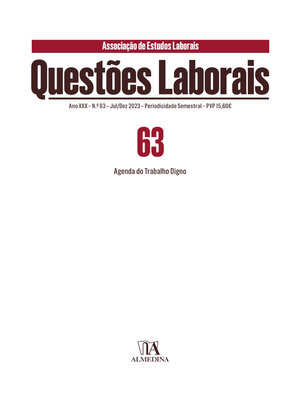 cover image of Questões Laborais N.º 63